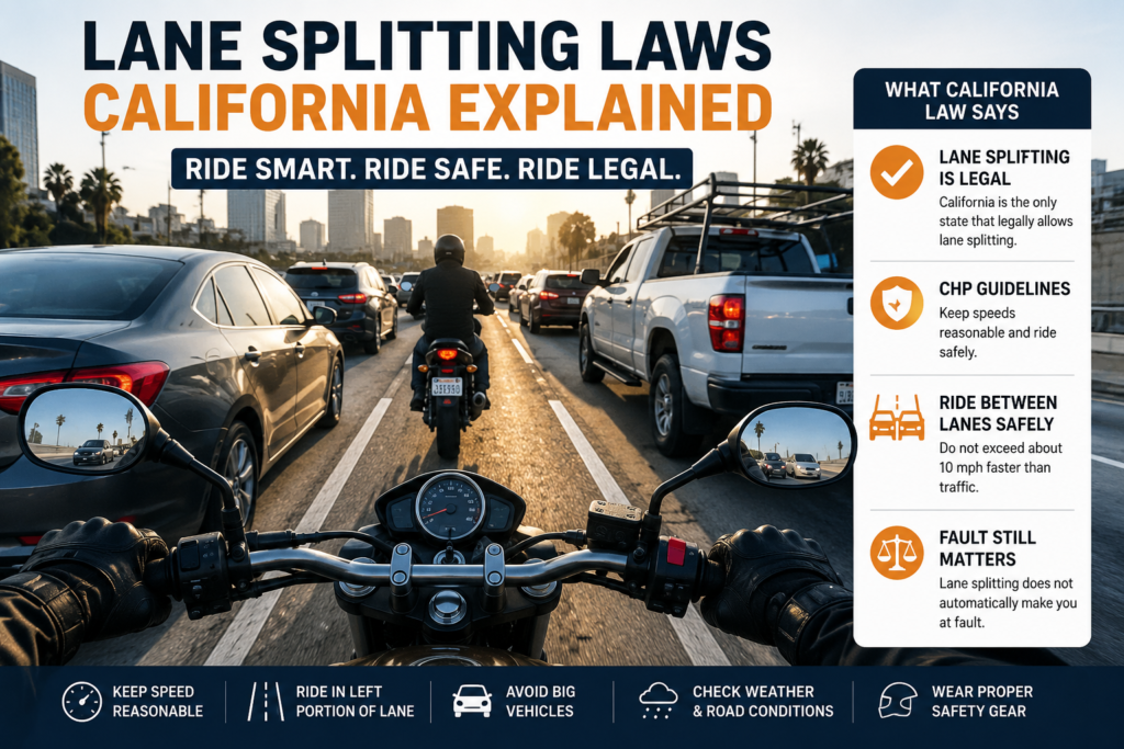 Lane Splitting Laws California Explained